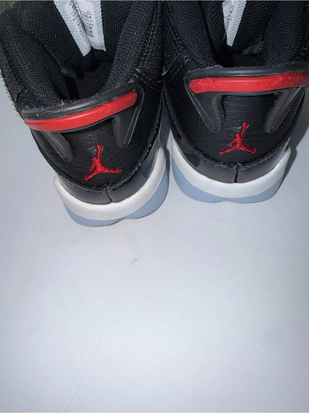 Jordan Kids Black and Red Low-Top Sneakers